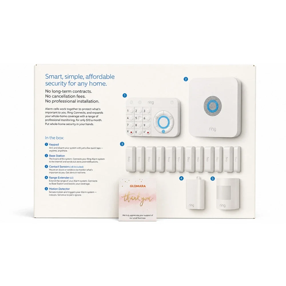 Ring Alarm Wireless Home Security System 10-Piece Kit Complete Set